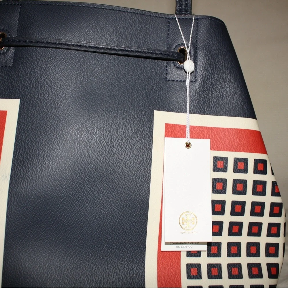 Tory Burch Kerrington Milano Square Bucket Tote and Brigette Cosmetic Case - Picture 10 of 15